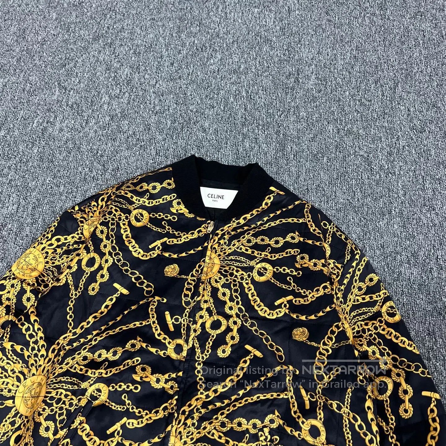 Celine CELINE SIZE 38 Chain print on the baseball uniform jacket| Size US M / EU 48-50 / 2 - 3 Thumbnail