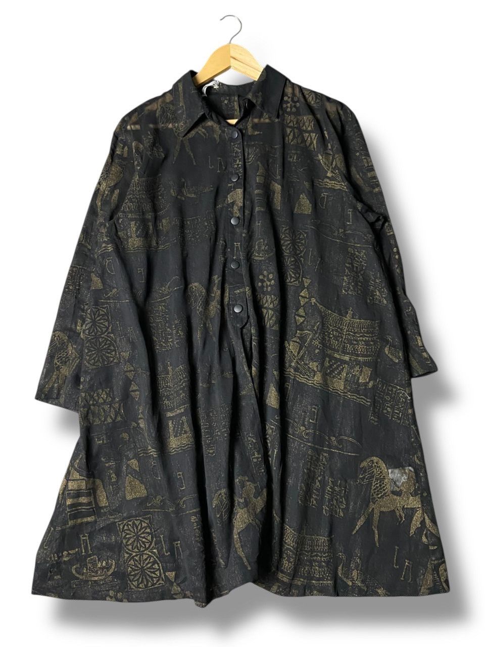 Japanese Brand Vintage Bon Chardin Abstract Button Up Dress (161) Size M / US 6-8 / IT 42-44 - 1 Thumbnail