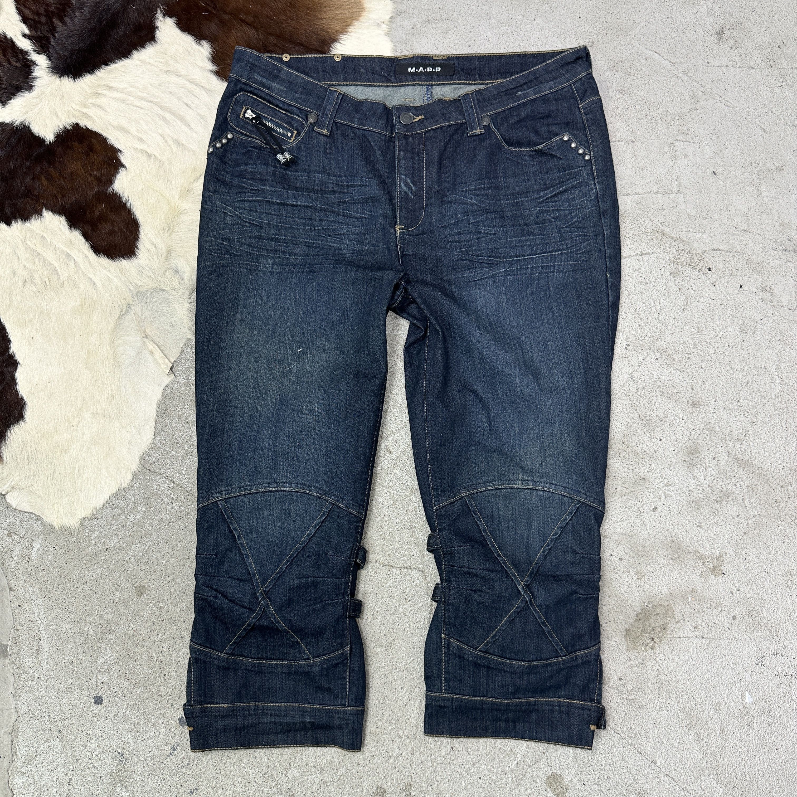 Vintage Vintage Denim Preppy Old Money 3/4 Bondage Jeans Pants Size 27" / US 4 / IT 40 - 2 Thumbnail