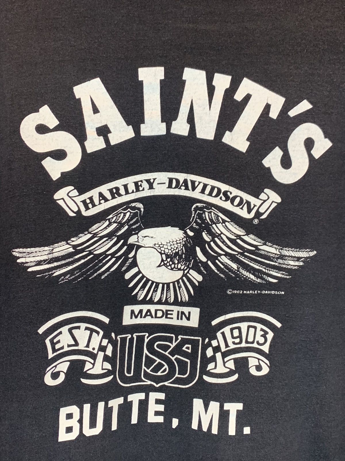 Harley Davidson × Vintage RARE Vintage 80’s Harley Davidson Proud To Be American Shirt Size US XL / EU 56 / 4 - 4 Thumbnail