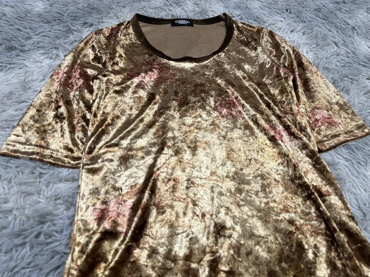 Tornado Mart 🔥Y2K Archived Tornado Mart Floral Gold Velvet Shirt Size US S / EU 44-46 / 1 - 2 Thumbnail