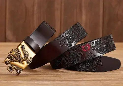Japanese Brand Dragon Pattern Automatic Buckle Belt Size ONE SIZE - 3 Thumbnail