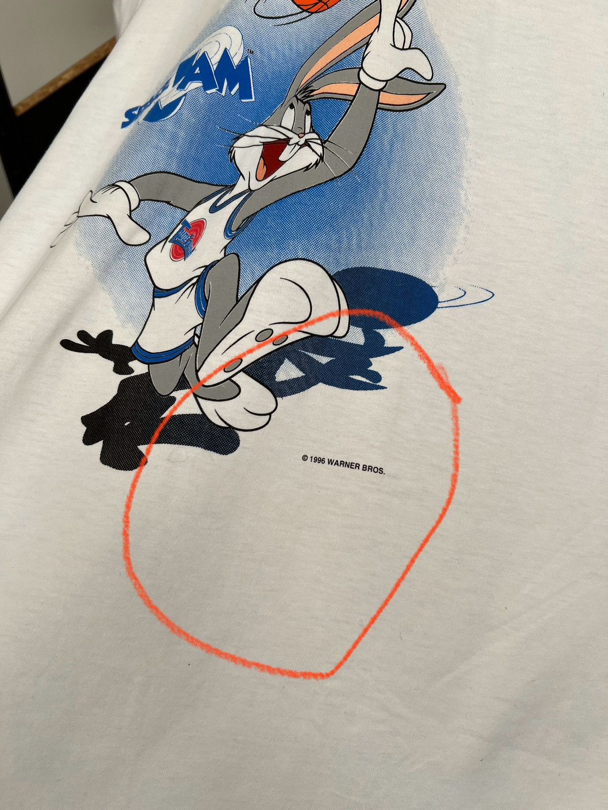 Cartoon Network Vintage 1996 Space Jam Bugs Bunny Warner Bros Cartoon Tshirt Size US XL / EU 56 / 4 - 11 Thumbnail
