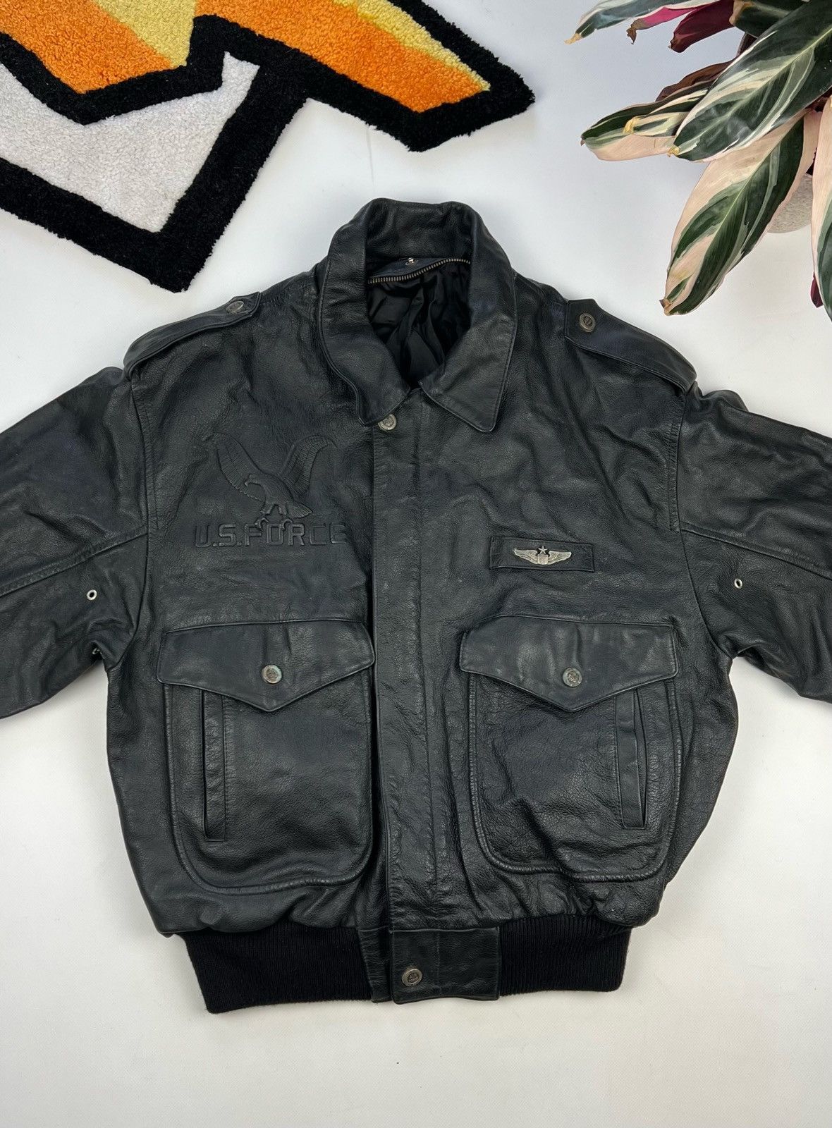 Vintage Vintage aviation A2 Leather Jacket moto schott nyc style Size US M / EU 48-50 / 2 - 5 Thumbnail
