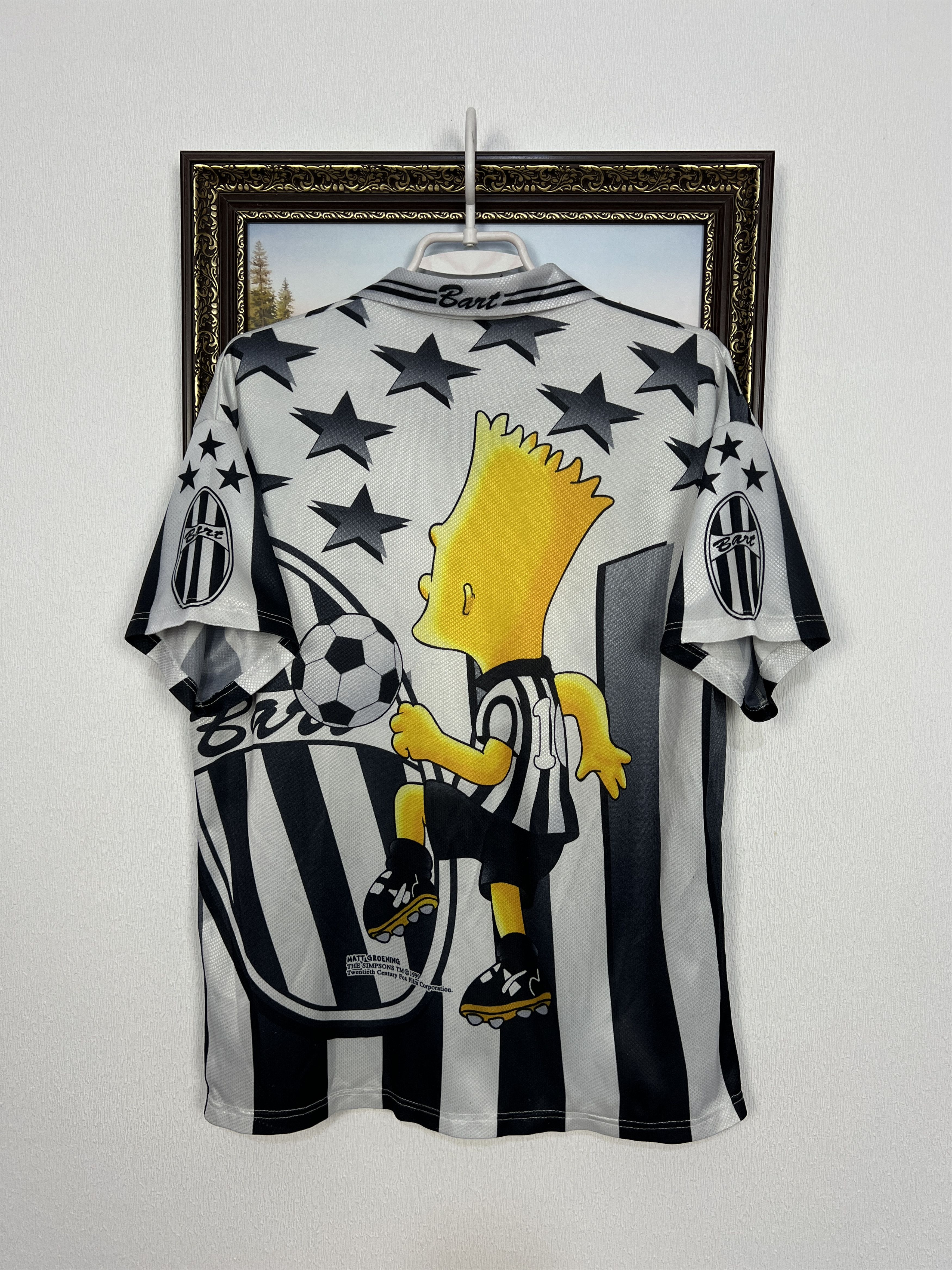The Simpsons Vintage 1999 Simpsons Graphic Juventus Football Shirt Soccer Size US M / EU 48-50 / 2 - 12 Thumbnail