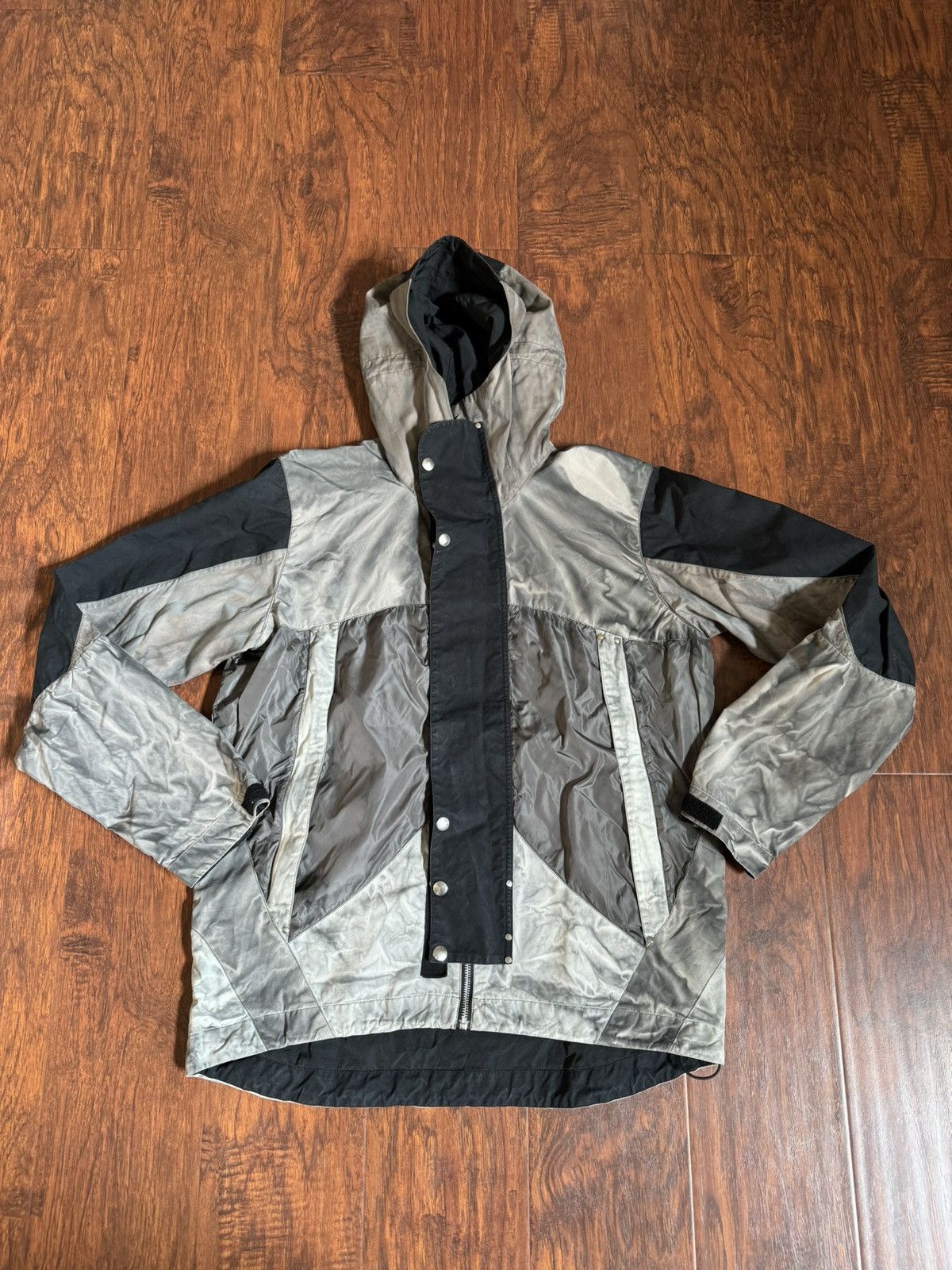 Arnar Mar Jonsson Black and Grey Panel Overdyed Jacket Size US M / EU 48-50 / 2 - 2 Thumbnail