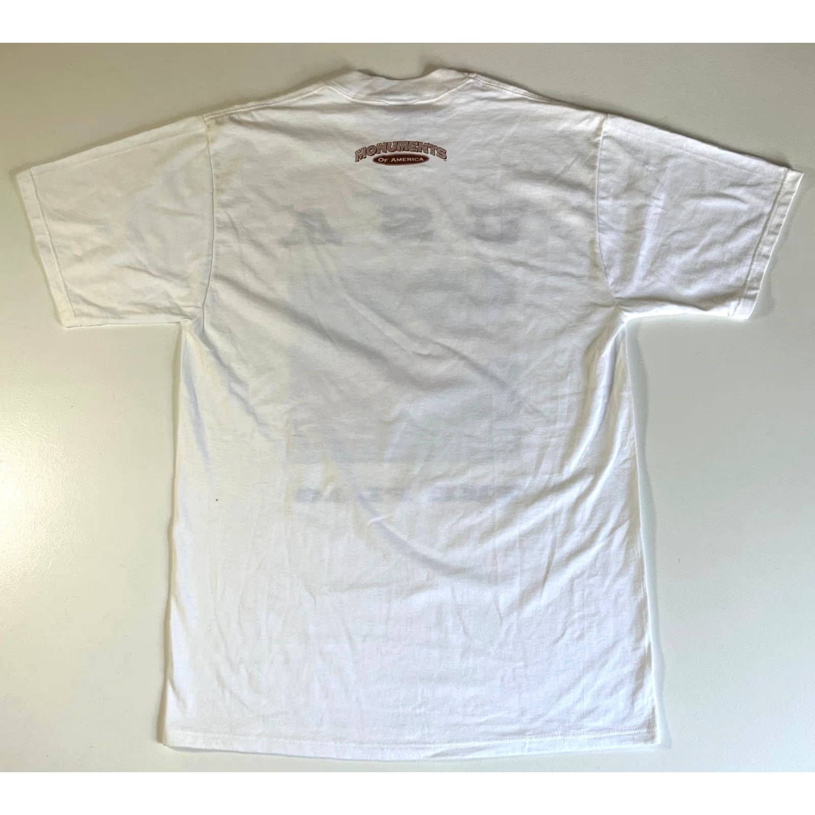 Jerzees VINTAGE Jerzees T-Shirt USA 1993 Monuments of America Graphic Tee White L Mens Size US L / EU 52-54 / 3 - 3 Thumbnail