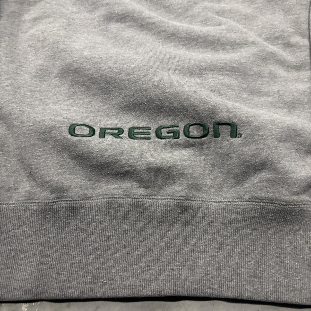 Nike × Vintage Crazy Vintage Y2K/2000s Grey University Of Oregon Nike Center Swoosh College Hoodie! Size US S / EU 44-46 / 1 - 8 Thumbnail