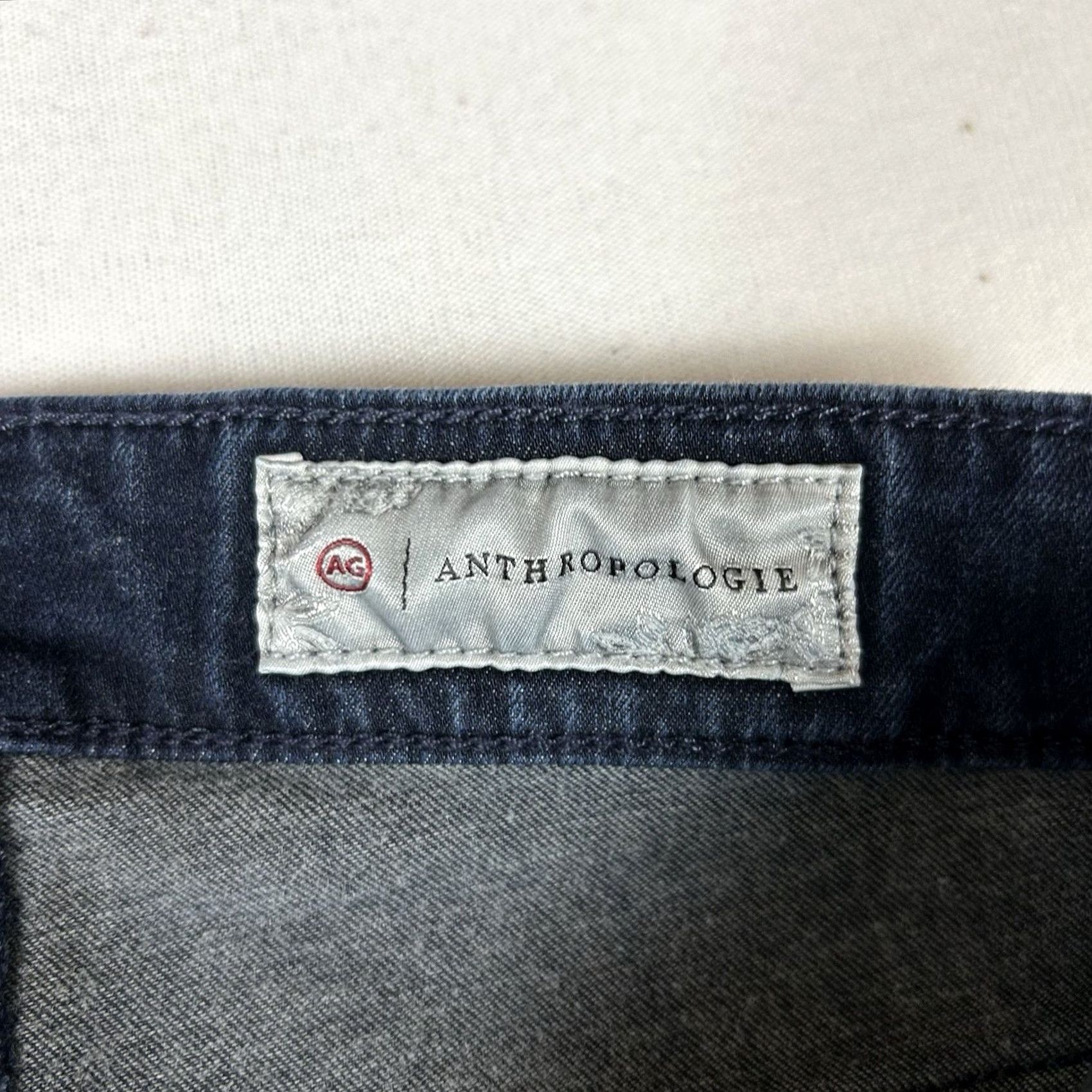 Anthropologie AG Anthropologie The High Rise Stevie Ankle Jeans Women's 25R Dark Denim Size 42" / US 20 - 7 Thumbnail