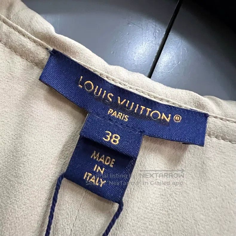 Louis Vuitton Louis Vuitton Khaki Chain Bat Sleeve Dress Size XS / US 0-2 / IT 36-38 - 2 Thumbnail
