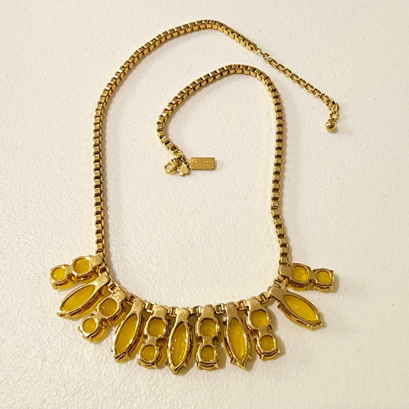 Kate Spade Kate Spade Neon Yellow Marquee Bib Statement Necklace Size ONE SIZE - 5 Thumbnail