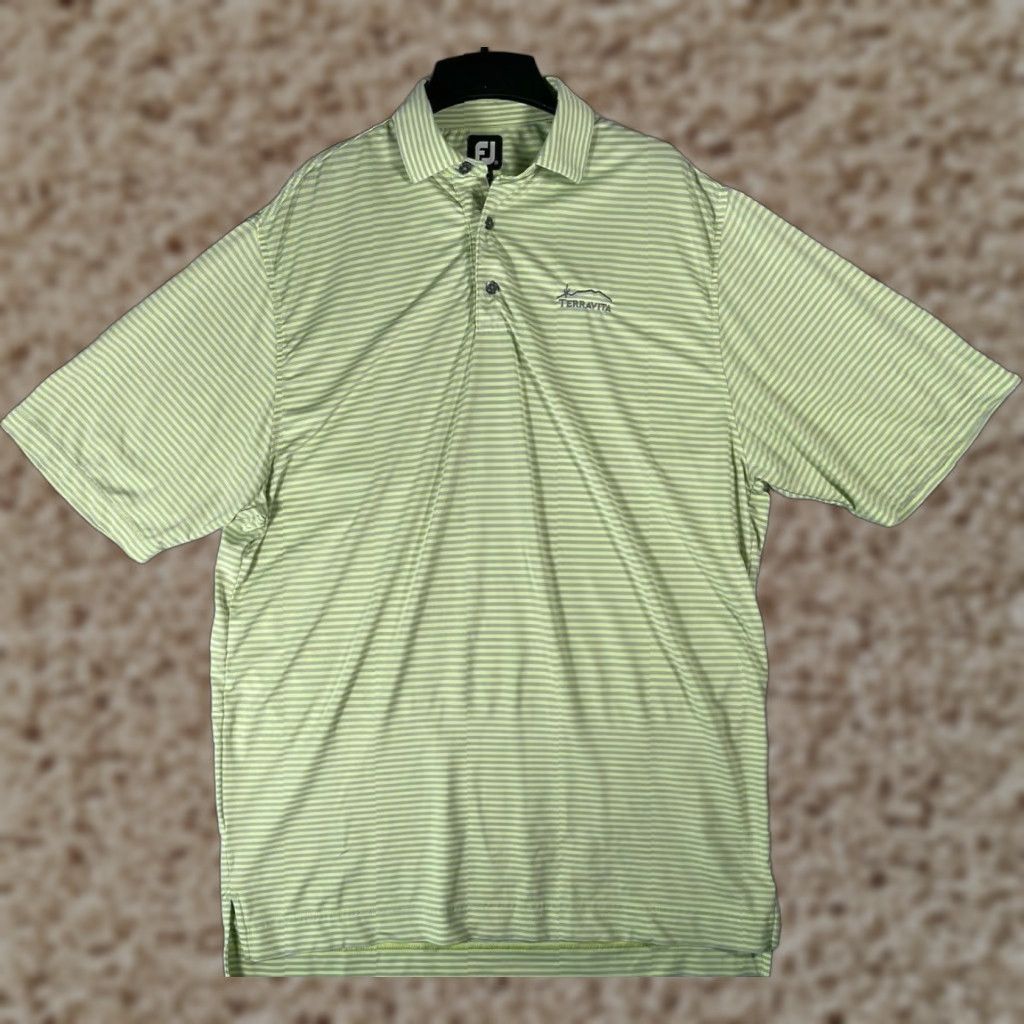 Footjoy Footjoy Polo Shirt Mens Medium Yellow Striped Golf Golfing Polo Mens Size US M / EU 48-50 / 2 - 1 Thumbnail