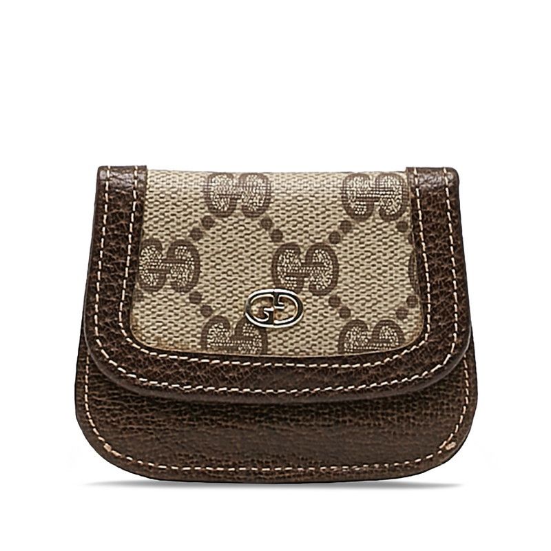 image of Gucci GG Supreme Coin Purse in Brown, Women's