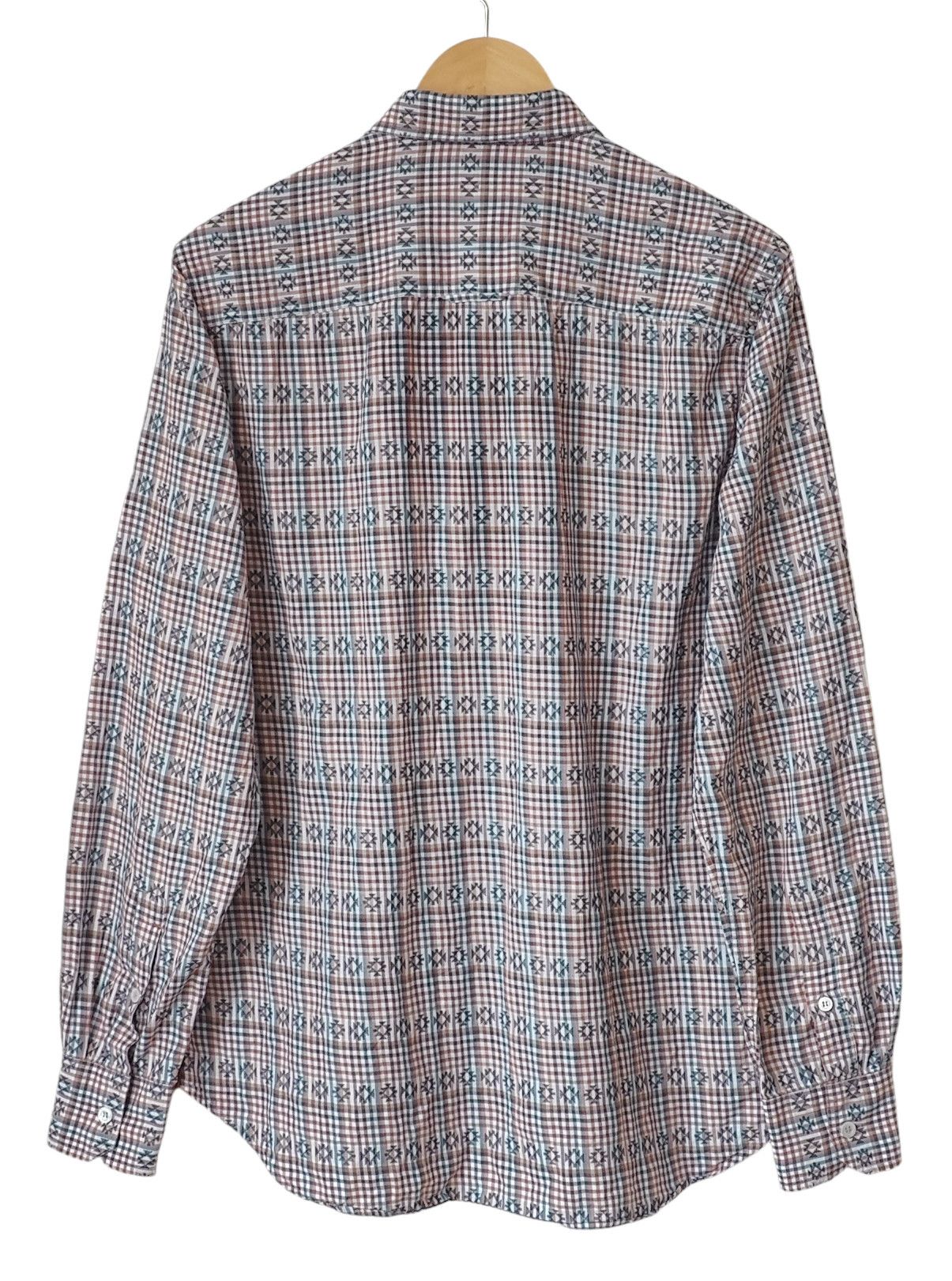 Missoni Missoni Aztec Print Multicolor Knitted Luxury Button Shirt Size US L / EU 52-54 / 3 - 2 Thumbnail