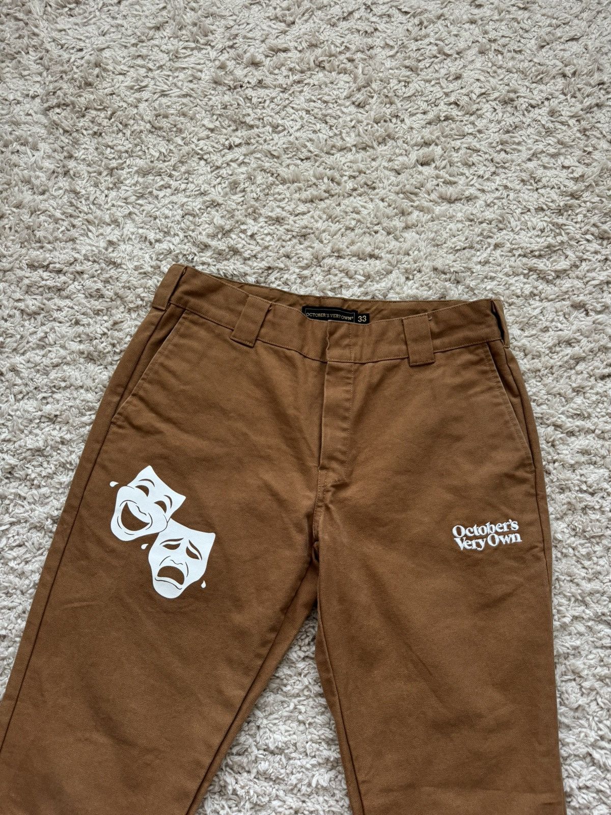 October's Very Own October’s Very Own (OVO)“Laugh Now Cry Later” Workwear Pants Size US 33 - 2 Thumbnail