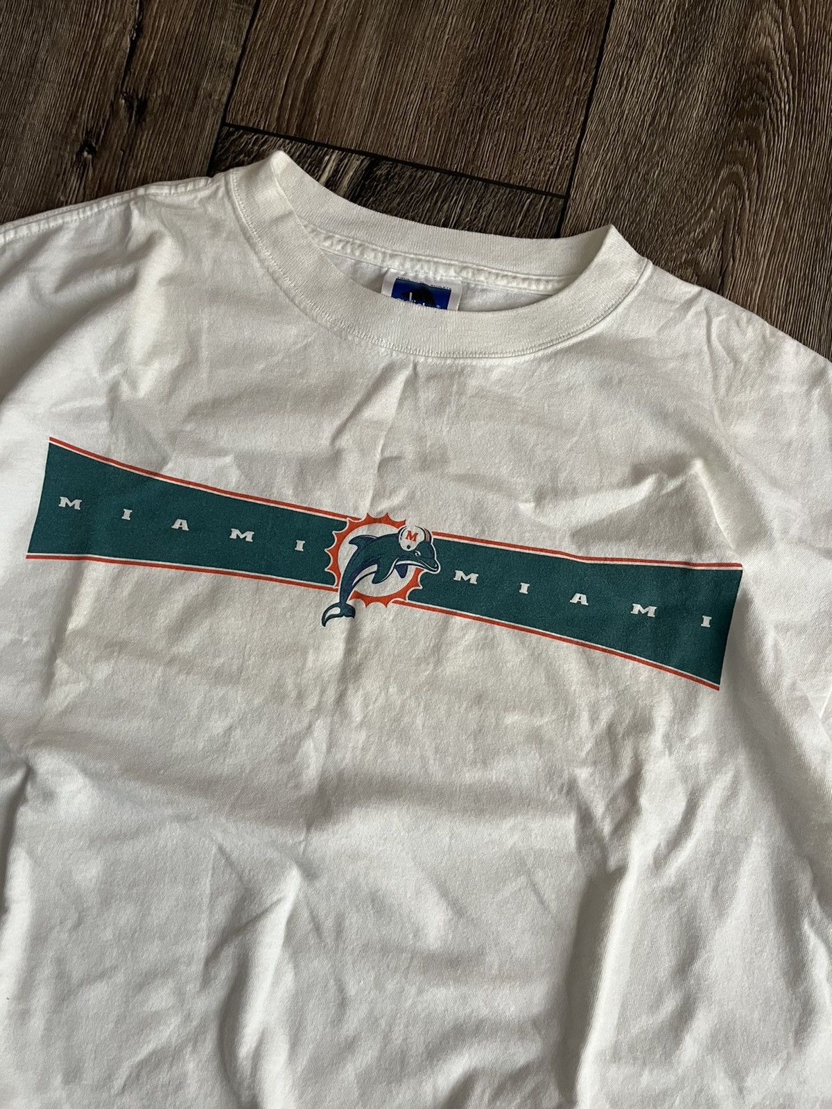 Adidas Vintage Adidas Miami Dolphins Back Print T-shirt NFL Size US L / EU 52-54 / 3 - 4 Thumbnail
