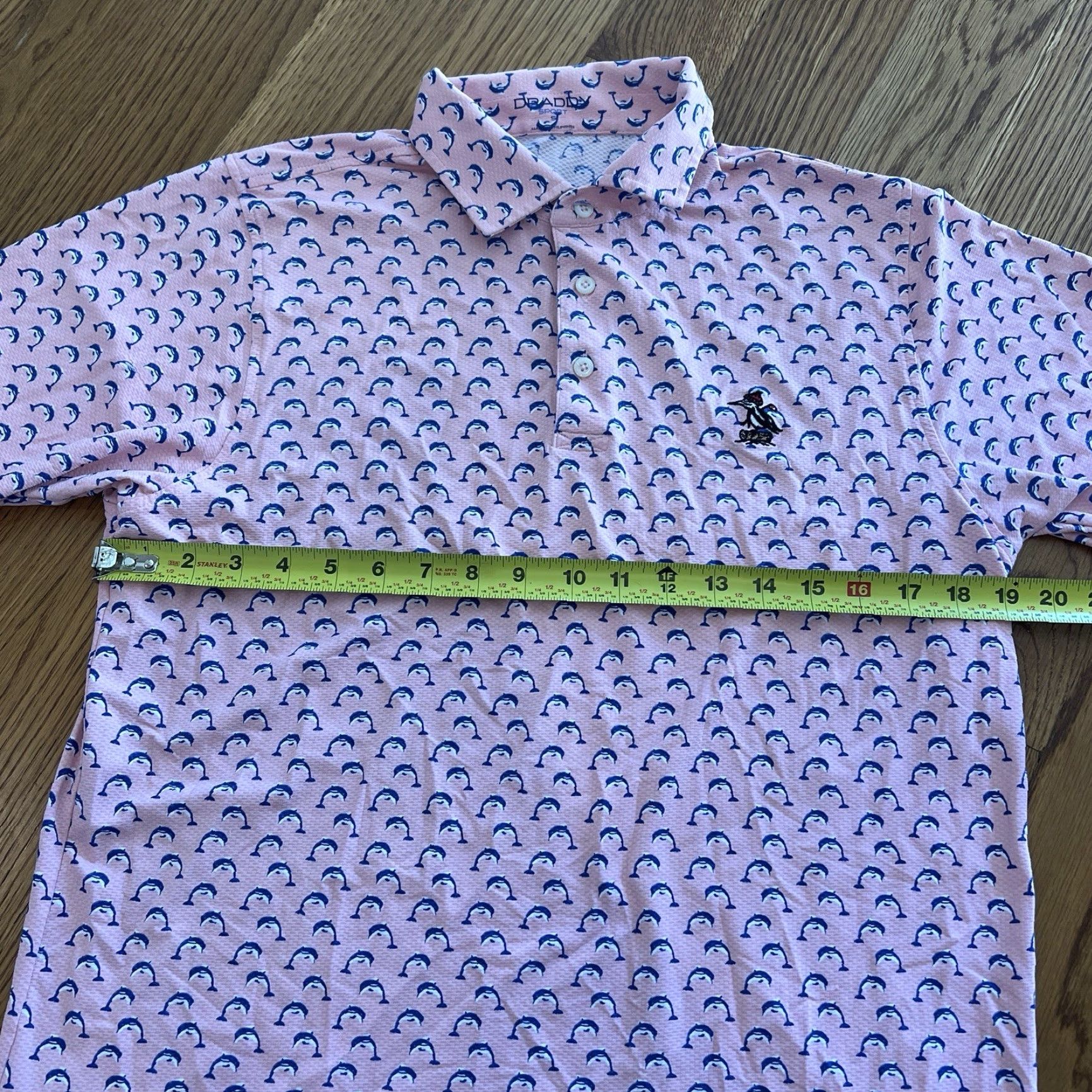Vintage VINTAGE B. Draddy Flipper Polo Animal Print Pink Mens Small Short Sleeve Golf Tennis Size US S / EU 44-46 / 1 - 6 Thumbnail