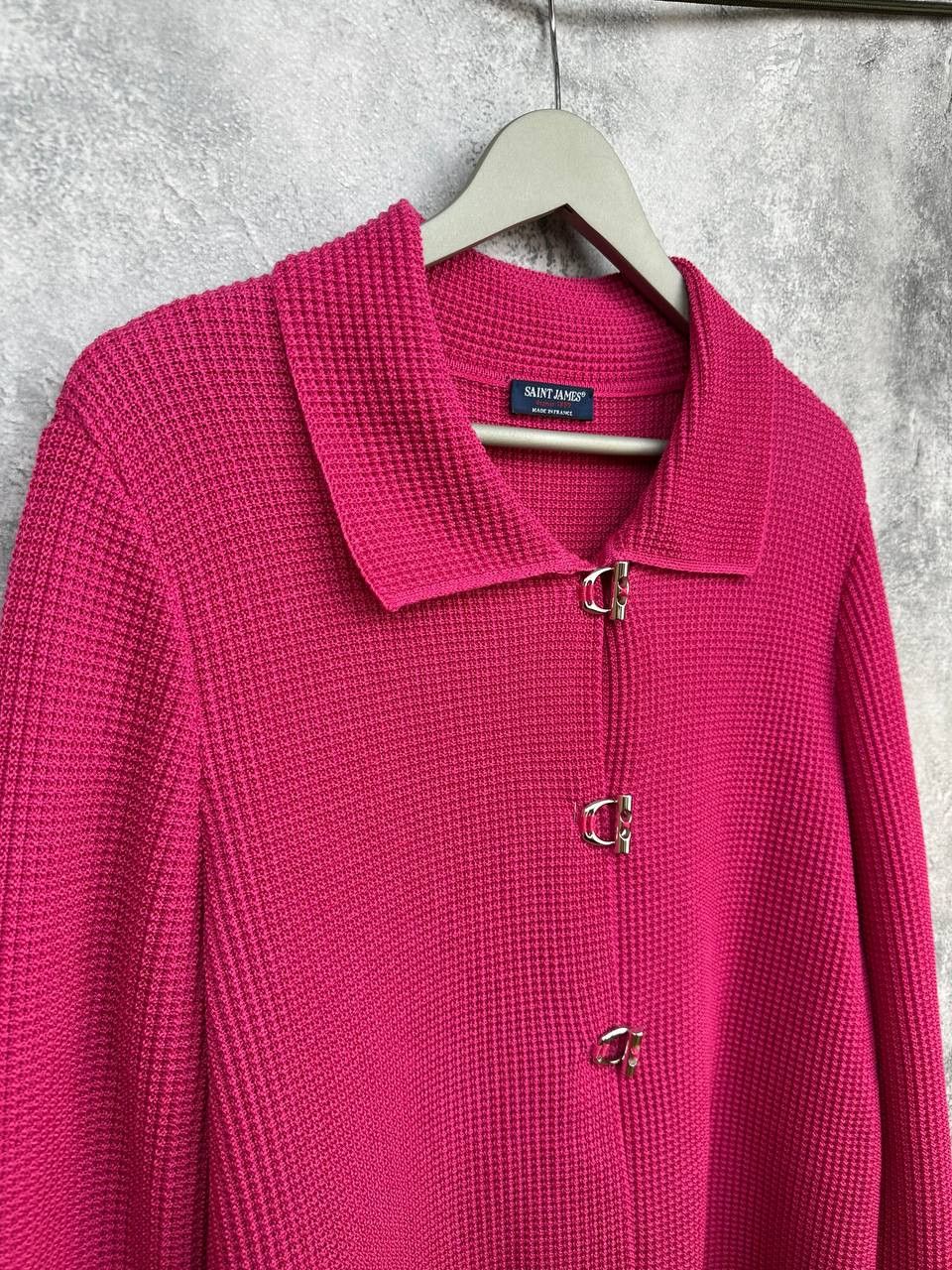 Saint James Saint James France Wool Pure New Wool Waffle Knit Cardigan Size M / US 6-8 / IT 42-44 - 3 Thumbnail