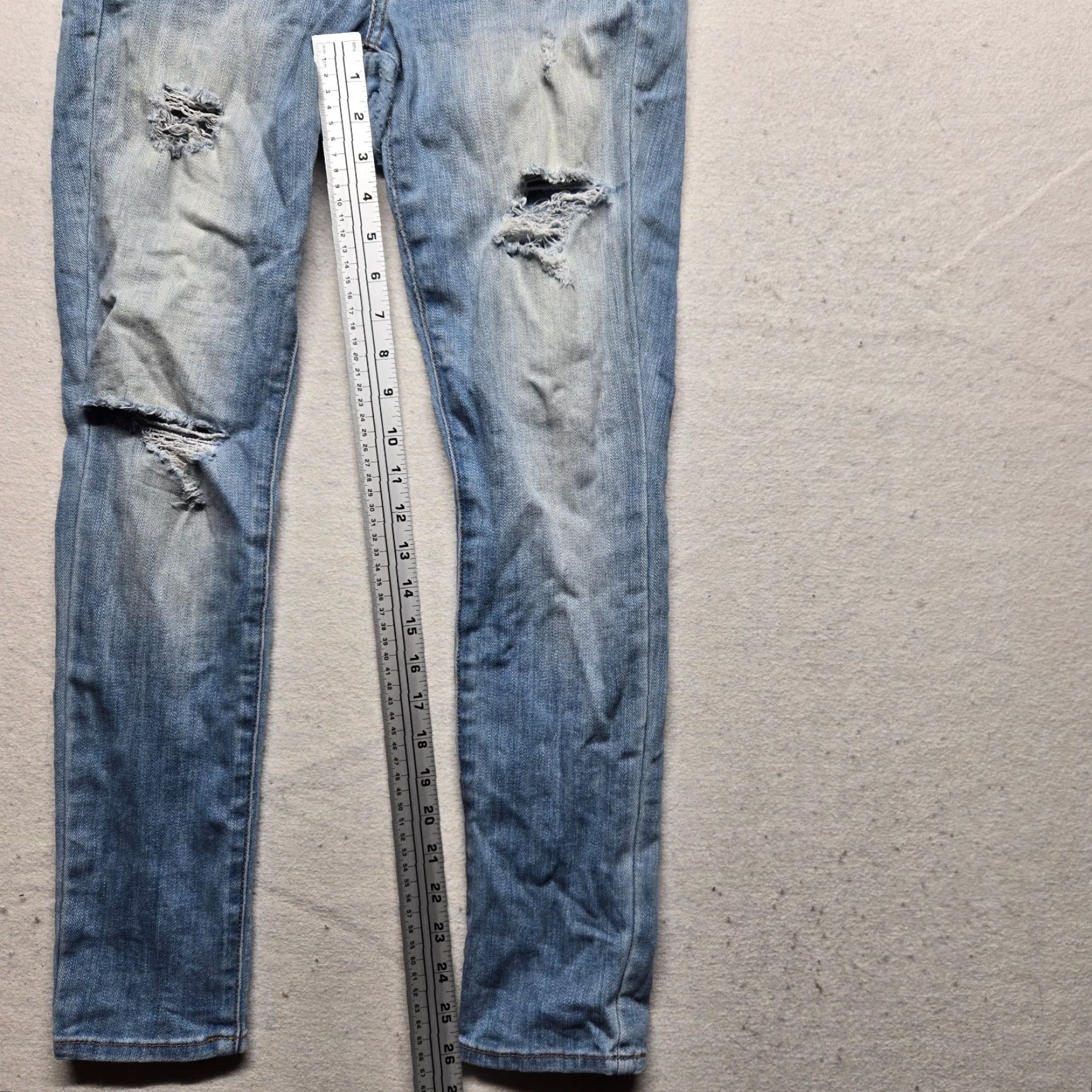 American Eagle Outfitters American Eagle Outfitters Jeans Denim Light Wash Distressed 2 Womens Jegging Stretch 5-Pocket Design Regular Blue Pants 90s Womens Size 26" / US 2 / IT 38 - 7 Thumbnail