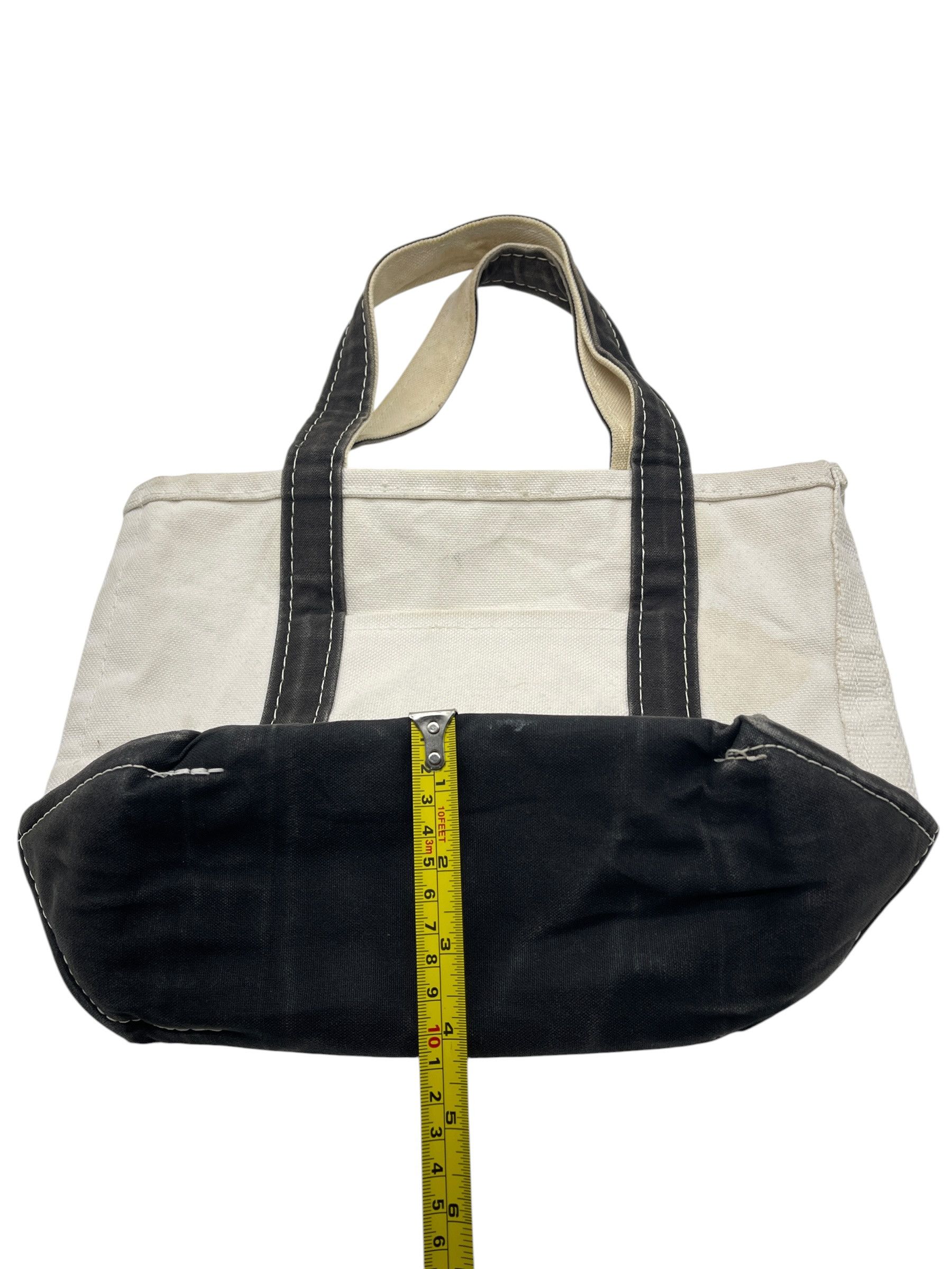 L.L. Bean L.L.Bean Boat and Tote Small Canvas Bag Navy Trim USA Made Size ONE SIZE - 16 Thumbnail