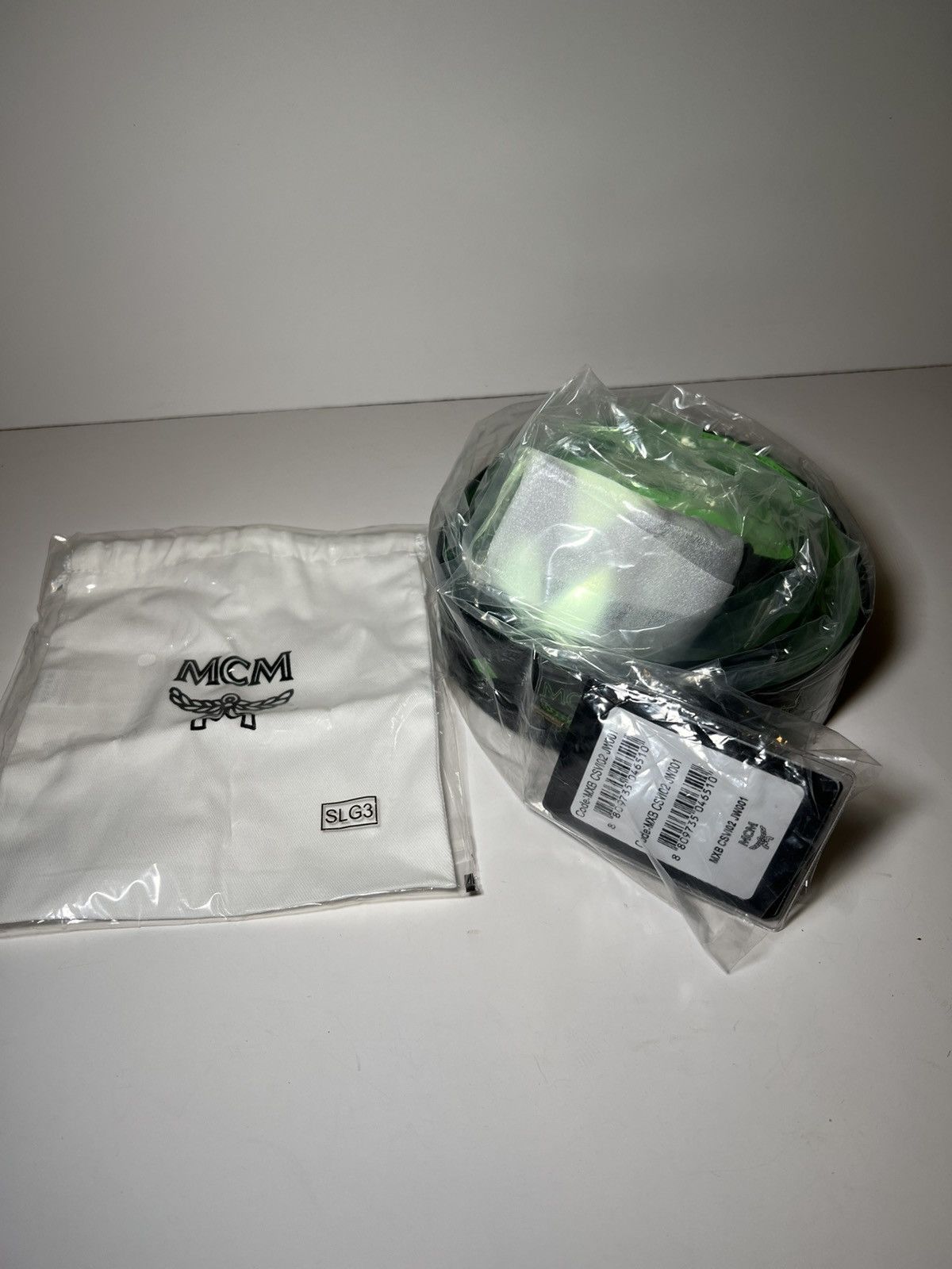 MCM MCM Reversible Belt Black/Neon Green. Black M Buckle New Size ONE SIZE - 4 Thumbnail