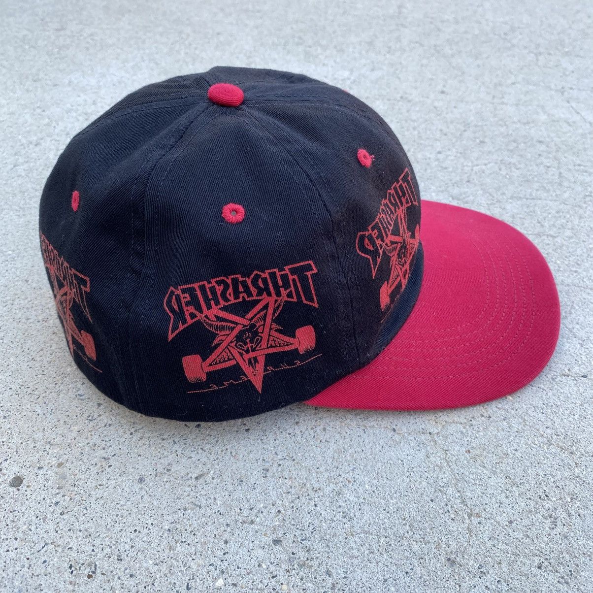 Supreme Supreme Thrasher 6-Panel Hat Black Red 2021 Size ONE SIZE - 4 Thumbnail