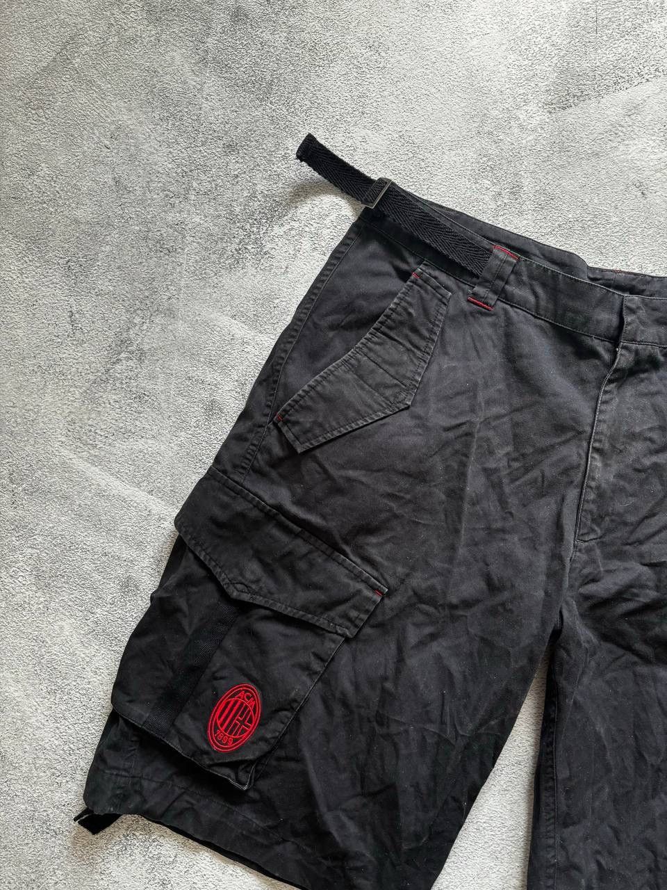 Adidas Milan faded vintage distressed cargo shorts