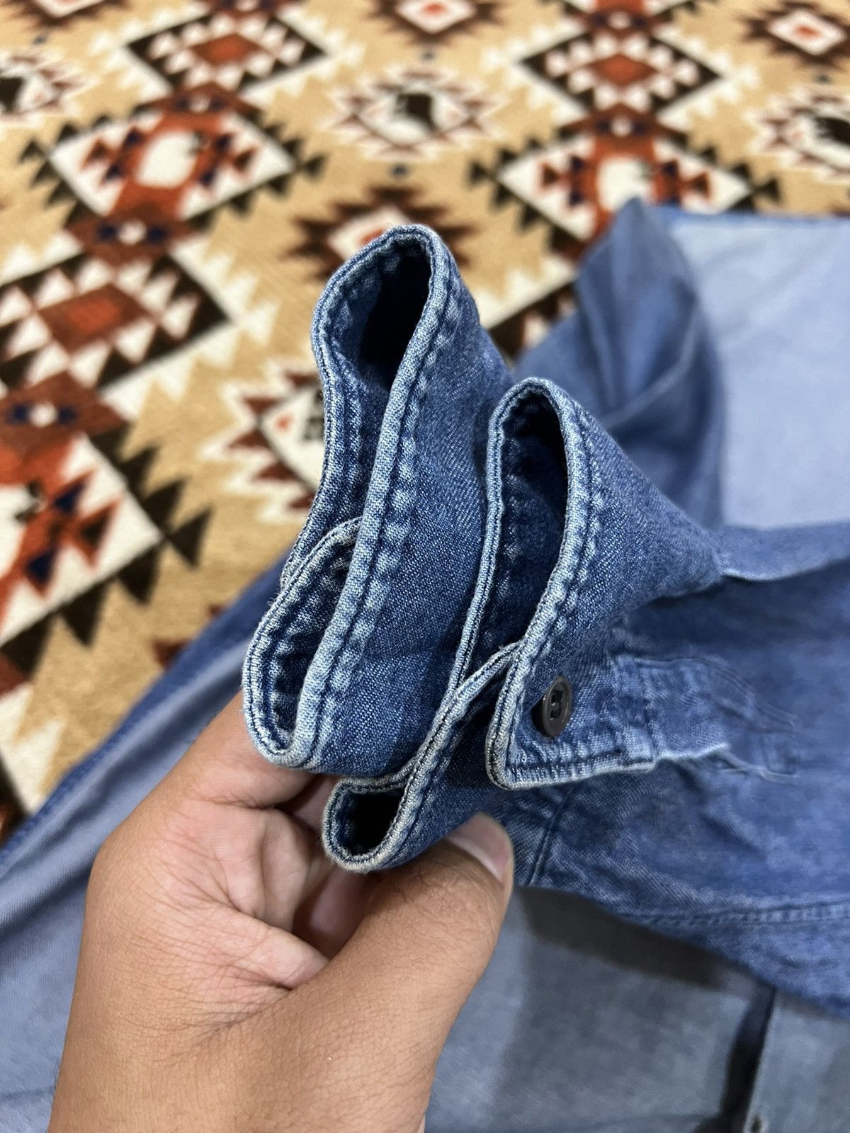 Comme des Garcons Vtg 90's Comme des Garcons Patchwork Denim Shirt Size US XL / EU 56 / 4 - 11 Thumbnail