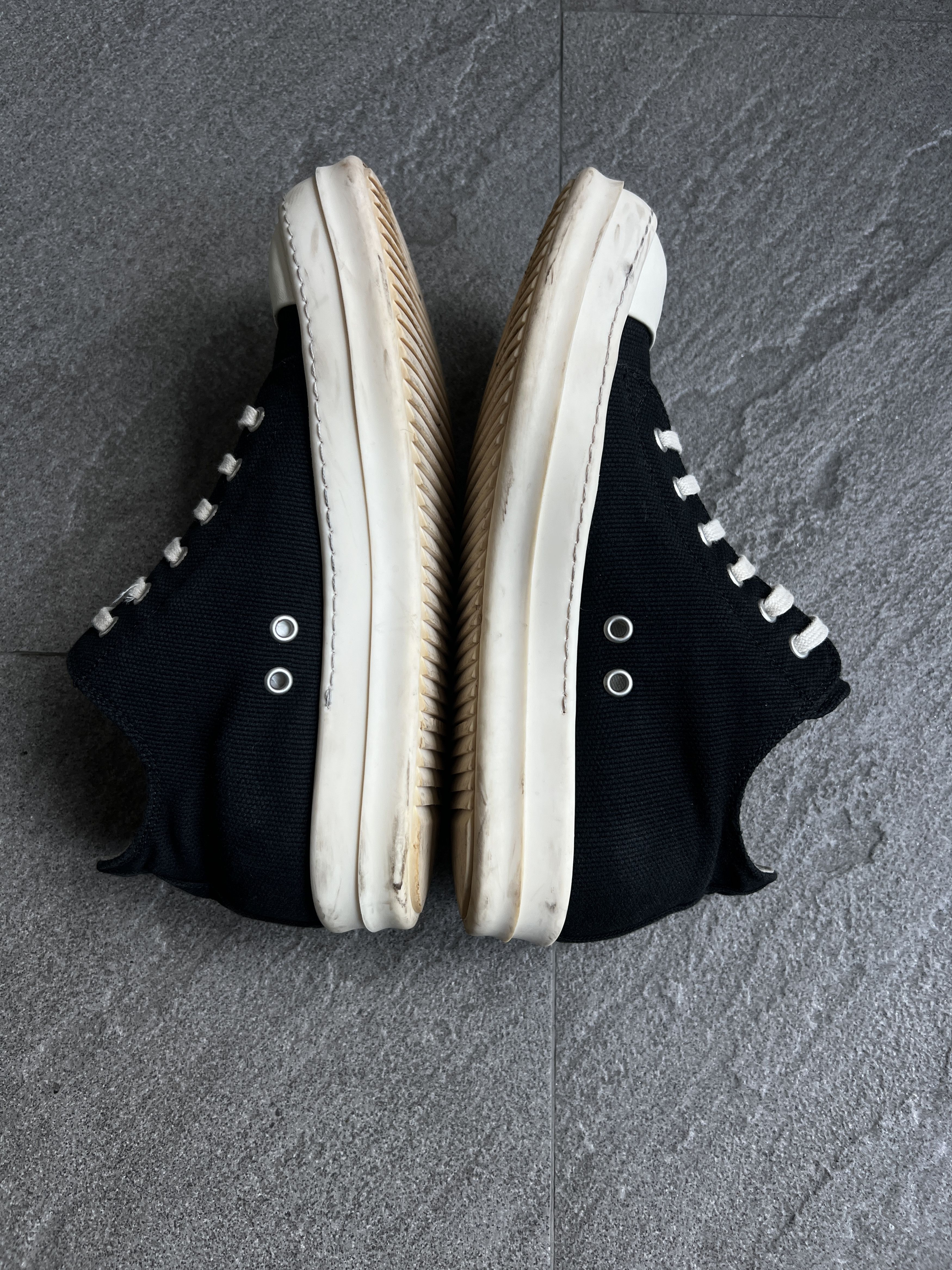Rick Owens Drkshdw Rick Owens DRKSHDW Low Ramones Canvas EU40 Size US 7 / EU 40 - 6 Thumbnail