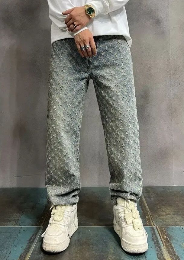 Japanese Brand × Jean Trendy High Street Jacquard Design Jeans Size US 35 - 2 Thumbnail