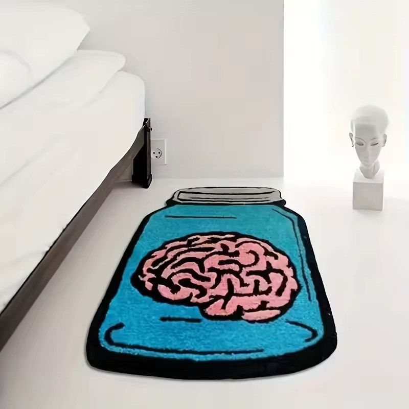 Japanese Brand Sealed Memory Creative Bottle Carpet Blue Carpet 80 X 120 cm Size ONE SIZE - 3 Thumbnail