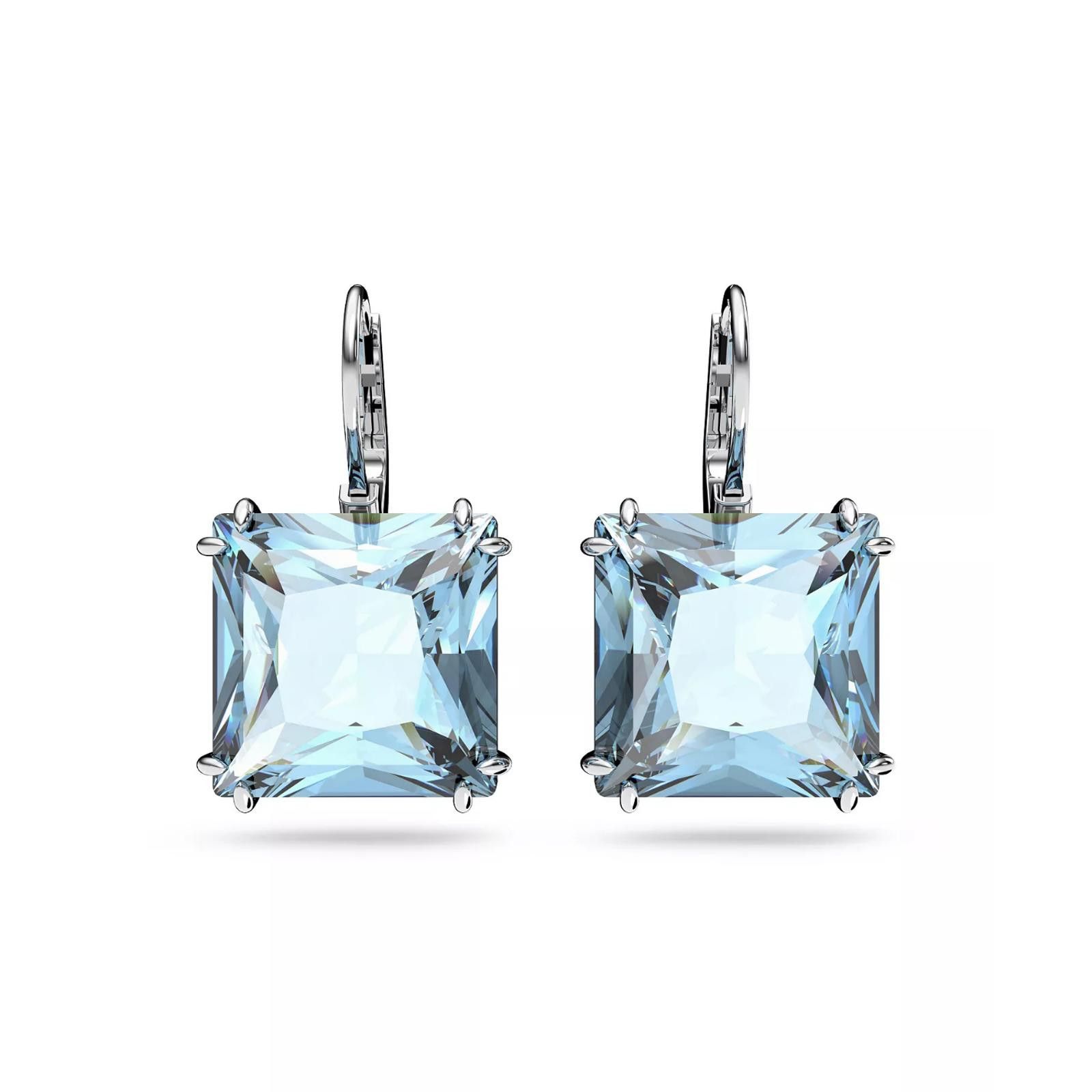 Swarovski Swarovski Silver-Tone Millenia Square Cut Drop Earrings Size ONE SIZE - 2 Thumbnail