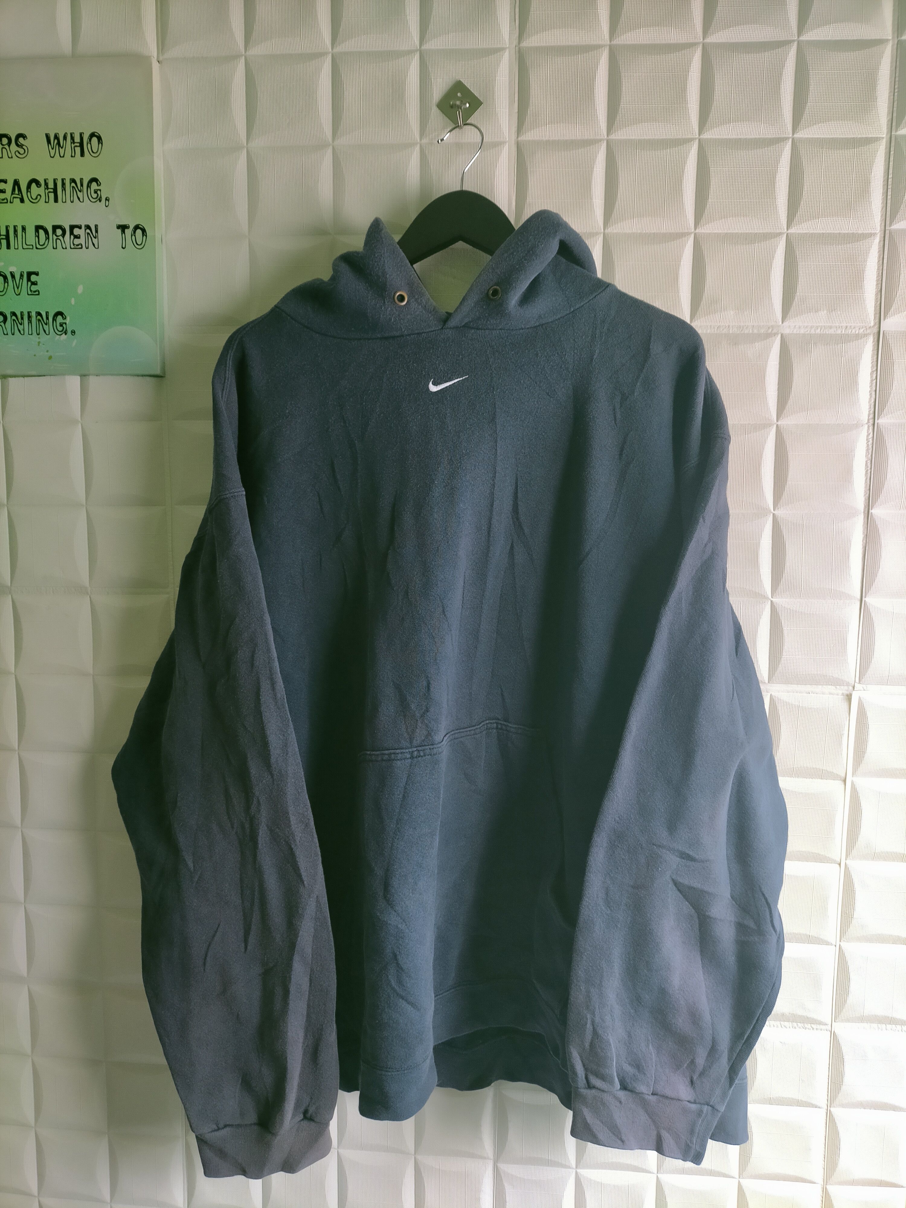 Nike × Vintage 🔥Vintage 1990s Nike Center Swoosh Hoodie Travis Scott Size US XXL / EU 58 / 5 - 2 Thumbnail