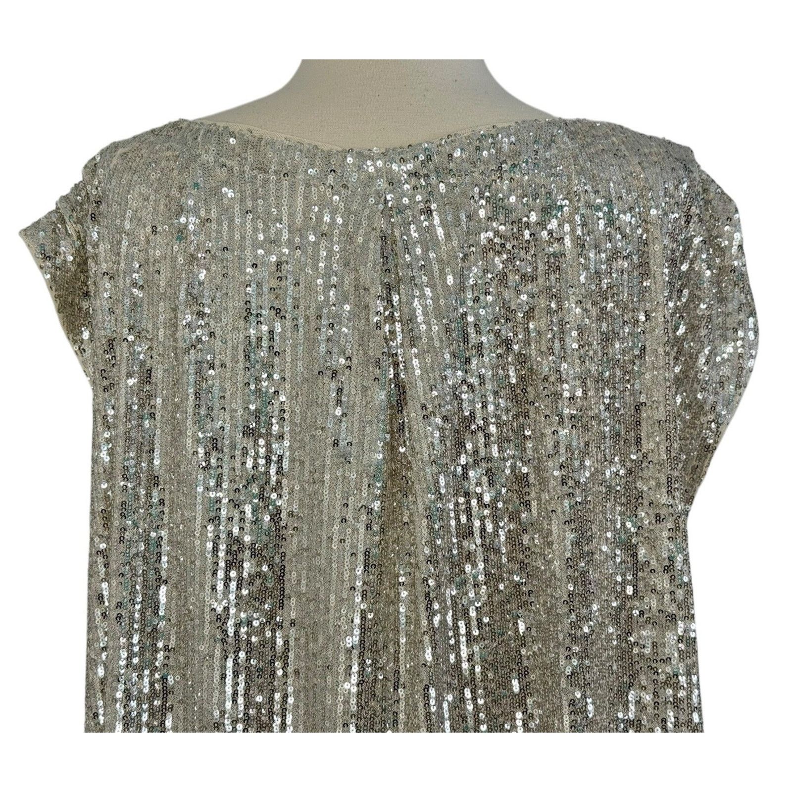 Free People FREE PEOPLE Shine Time Live Gold Silver Sequin Tunic Size XS Size XS / US 0-2 / IT 36-38 - 10 Thumbnail