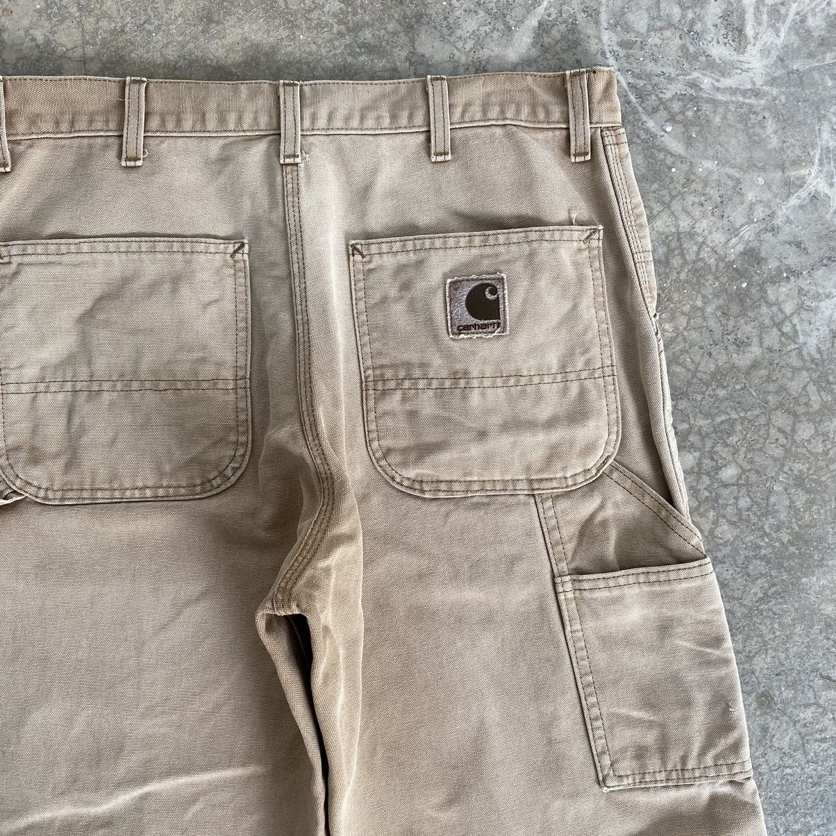 Carhartt Vintage Carhartt Faded Tan Repaired Carpenter Work Pants Size US 32 / EU 48 - 21 Thumbnail