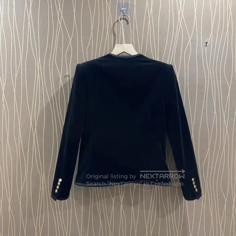 Yves Saint Laurent YSL Black Cotton Women's Jacket Size S . Size S / US 4 / IT 40 - 2 Thumbnail
