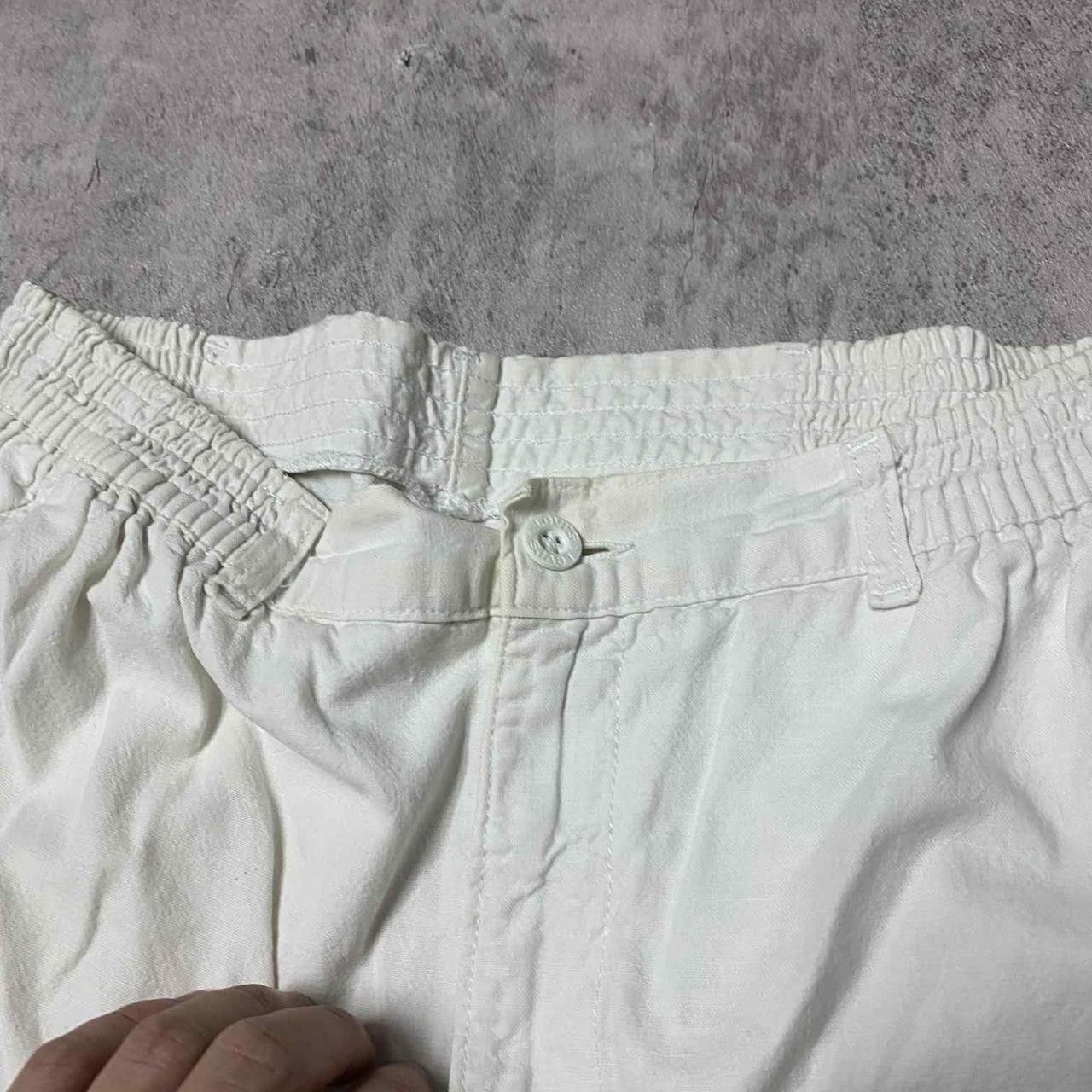 Other Cream and white vintage 90s baggy cargo pants cargo Size 32" / US 10 / IT 46 - 3 Thumbnail