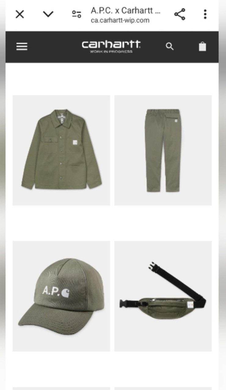 A.P.C. × Carhartt Wip A.P.C. x Carhartt WIP Olive Chino Jogger – M Size US 33 - 3 Thumbnail