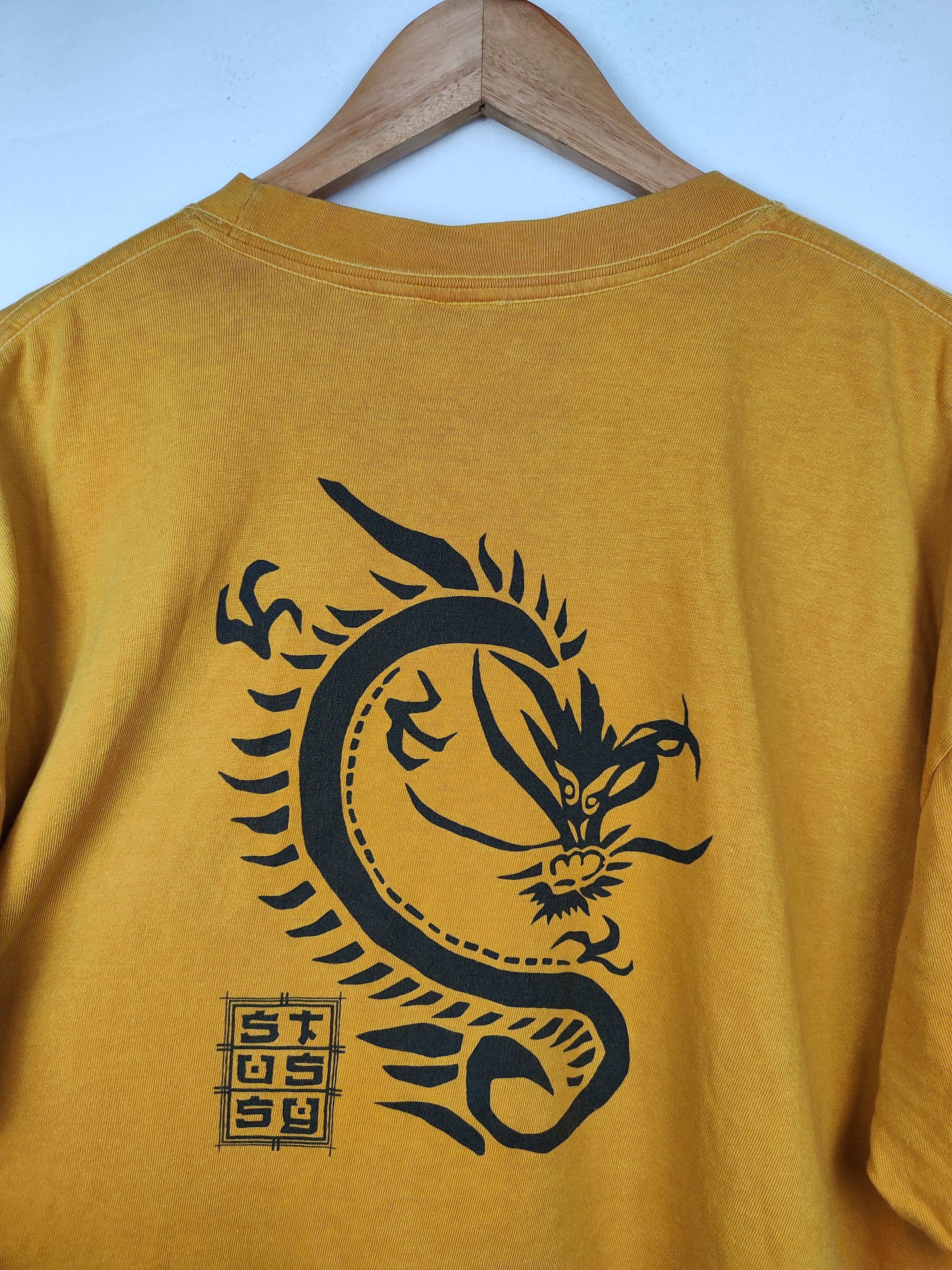 Stussy × Vintage Vintage 90s Stussy Dragon Shirt Size US L / EU 52-54 / 3 - 4 Thumbnail