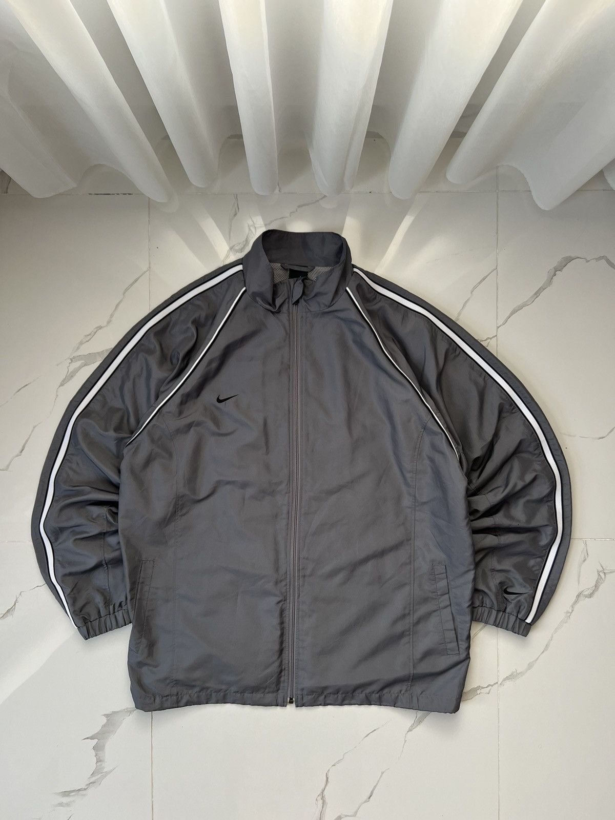 Nike × Vintage 90's NIKE RETRO MULTI SWOOSH LOGO Y2K BOXY LOOSE FIT JACKET Size US XL / EU 56 / 4 - 1 Thumbnail