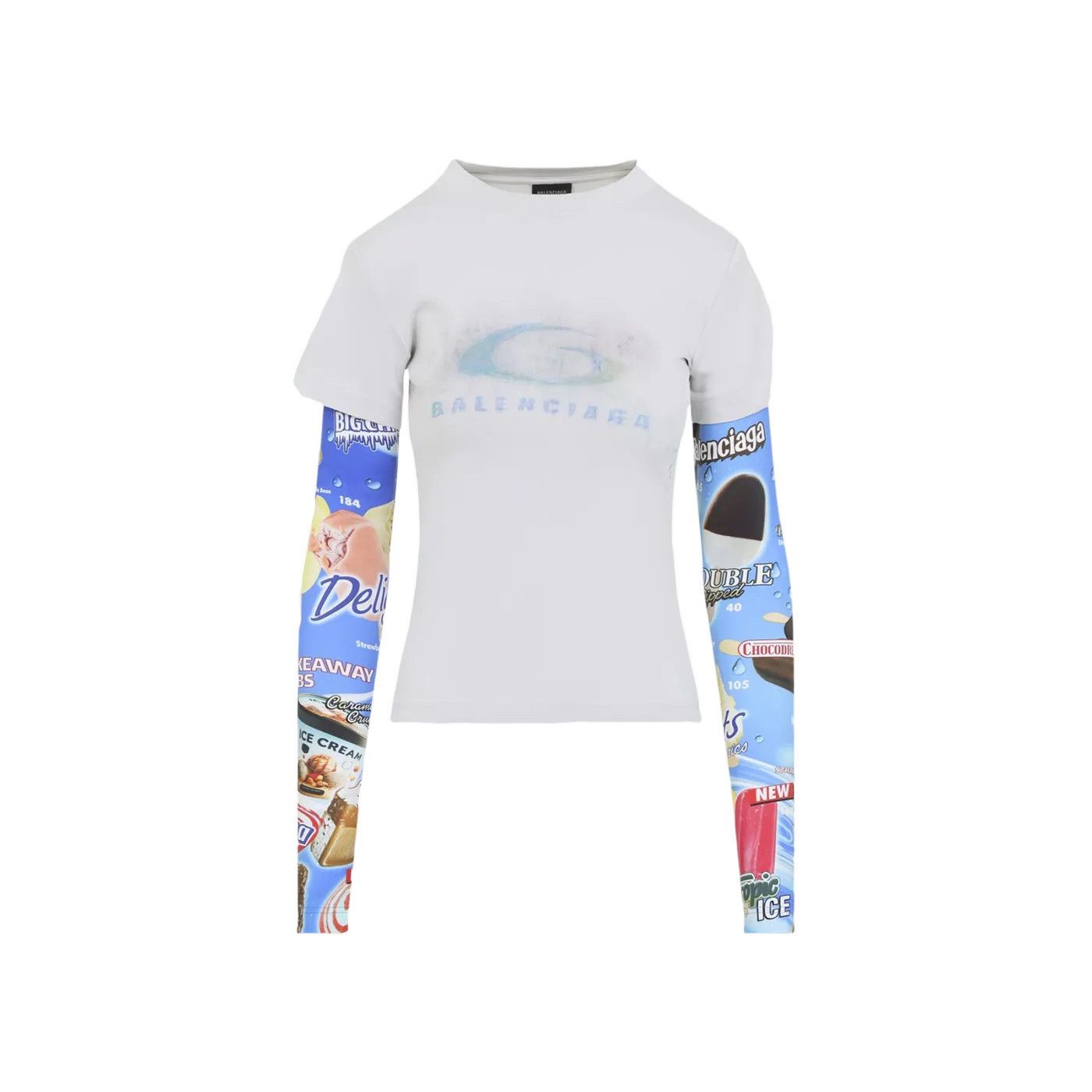 Balenciaga BALENCIAGA White Loop Sports T-shirt New And Authentic 