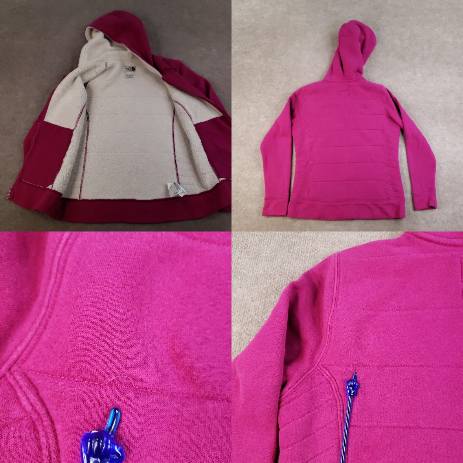 The North Face The North Face Hoodie Womens Medium Pink Full Zip Sherpa Lined Hooded Jacket Size M / US 6-8 / IT 42-44 - 8 Thumbnail