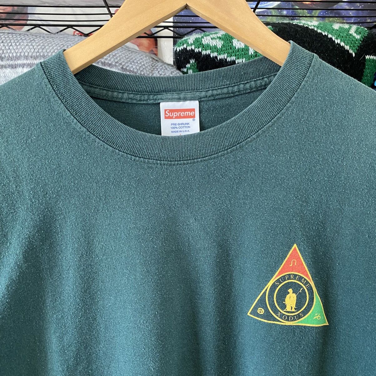 Supreme Supreme Xodus T-Shirt Longsleeve Green 2012 Vintage Grunge Size US L / EU 52-54 / 3 - 2 Thumbnail