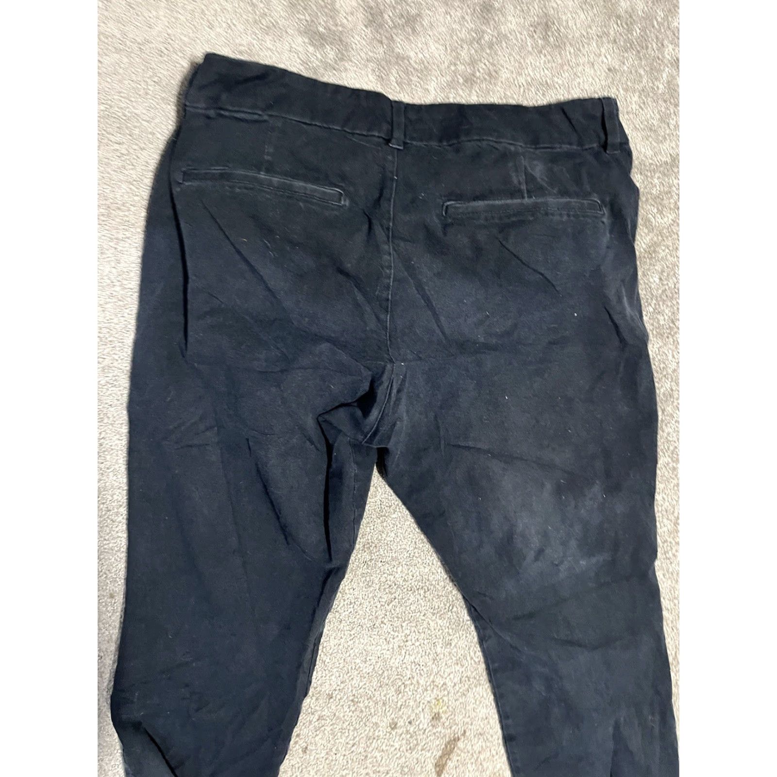 Old Navy Old Navy Pants Women Pixie Ankle Slim Size 12 Black Pockets Cotton Blend Flat Front Crop Size 34" / US 12 / IT 48 - 4 Thumbnail