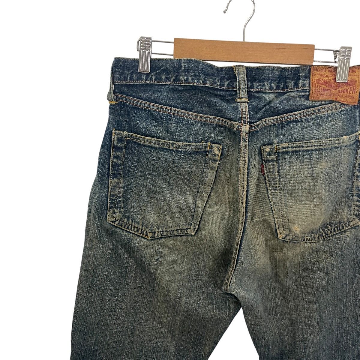 The Real McCoy's Vintage Mccoy Work Clothing Distressed Selvedge Denim Size US 31 - 9 Thumbnail