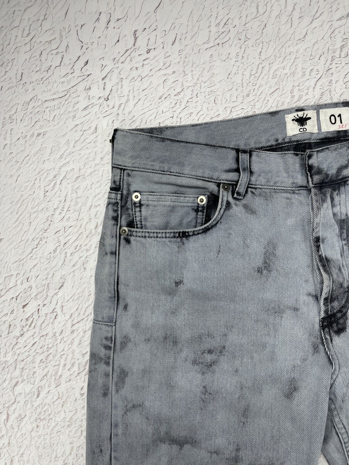 Christian Dior Monsieur Christian Dior 01 Tie Dye Boyfriend Jeans Gray Denim sz US6 Size 28" / US 6 / IT 42 - 10 Thumbnail