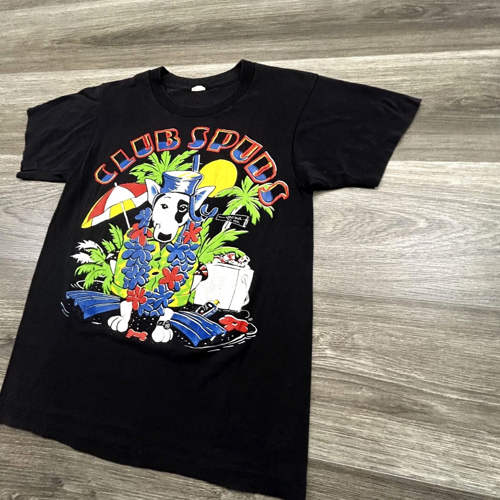 Vintage VINTAGE Bud Light Shirt Mens Small Black Club Spuds MacKenzie Hawaiian 80s USA Shirt Size US S / EU 44-46 / 1 - 4 Thumbnail