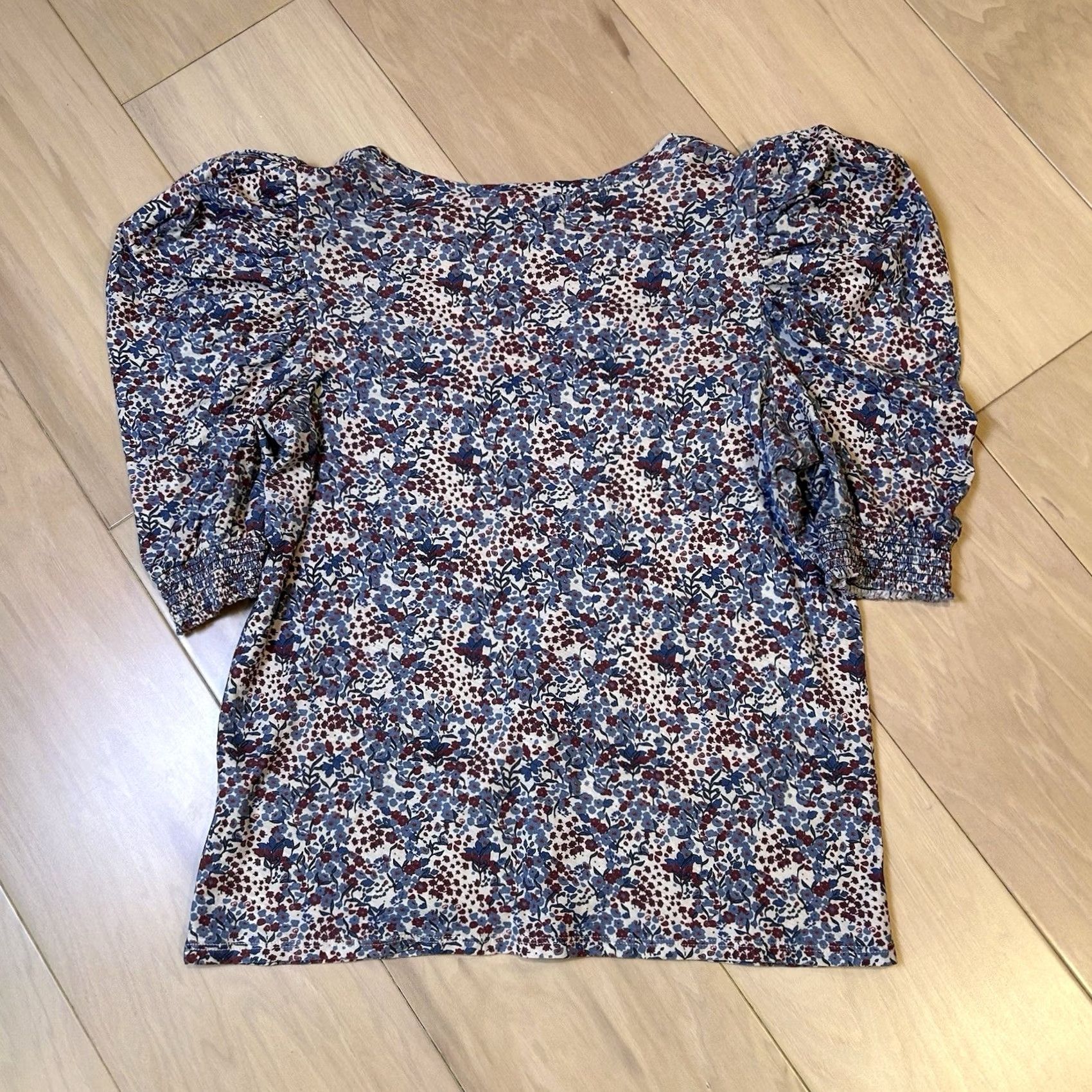 Nation LTD Nation LTD V-Neck Floral Tee Puff Short Sleeve Women’s Large Size 36" / US 14 / IT 50 - 3 Thumbnail