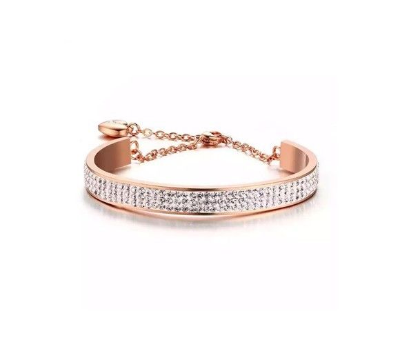 Other Ross Gold Crystal Women Stainless Steel Bracelet Size ONE SIZE - 1 Thumbnail