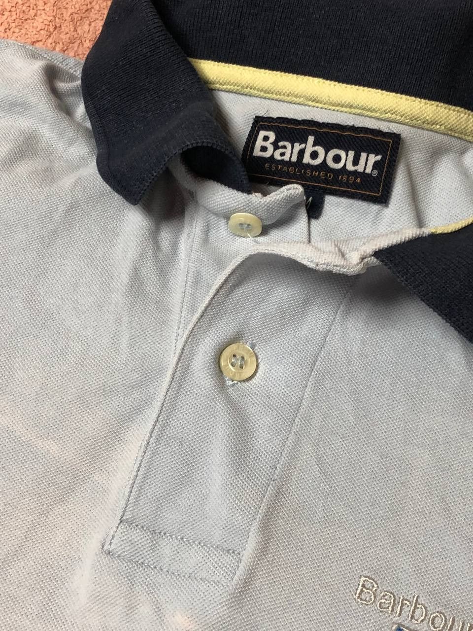 Barbour × Vintage Vintage Barbour Luxury Designer Polo Rugby Shirt Size US M / EU 48-50 / 2 - 7 Thumbnail